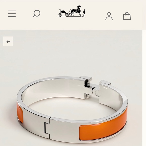 Hermès Clik Clak H-Bangle. Size Medium. - Picture 8 of 9
